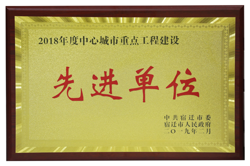 2018年度中心城市重點(diǎn)工程建設(shè)先進(jìn)單位